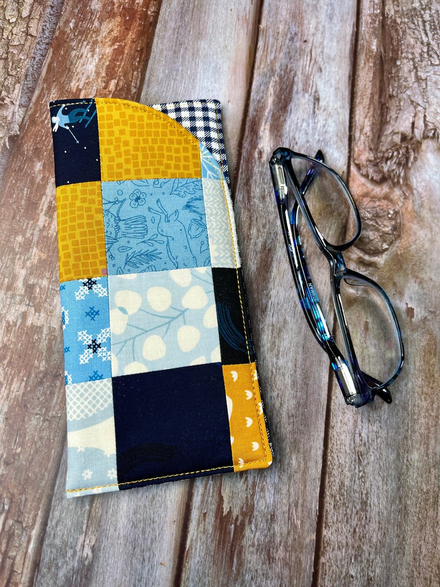 Patchwork Glasses Case, Fabric Glasses Case, Folksy