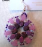 Hexagonal bead earrings (customisable) - Image 1