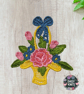 Colorful Flower Basket Free Standing Lace Brooch