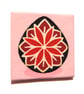 Ukrainian Egg Fridge Magnet - Pink and Red Acrylic Painted Magnetic Art - Image 2