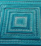 Handmade Crochet Baby Blanket: Imperial Ridge Blue Gradient Pram ...