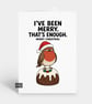 Funny Snarky Christmas Card - Merry Enough