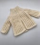 Lacy patterned matinee cardigan - Image 1