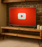 Rustic Wooden TV Unit With Metal Hairpin Legs