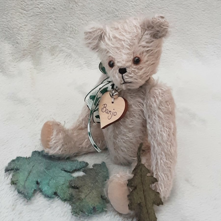 Unique collectable artist bear, handmade mohair teddy bear by Bearlescent 