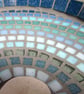 Moonlight Ripple Mosaic Garden Bird Bath - Image 4