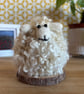 Handmade Needlefelted Wensleydale sheep ornament  - Image 1