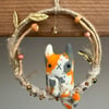 Calico Cat Hoop Art Hanger
