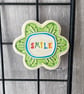 Large Smile pottery magnet green - Image 7