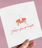 Funny Mushroom Pun Anniversary Card, Valentine's Day Card - Image 3