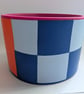 Dynamic blue colour block bangle with contrast orange and fuchsia  - Image 6