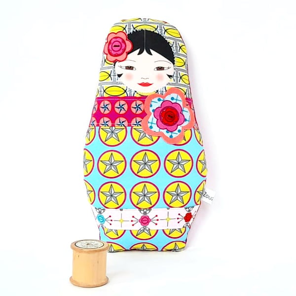 Handmade Rag Doll, Fabric Matryoshka Doll