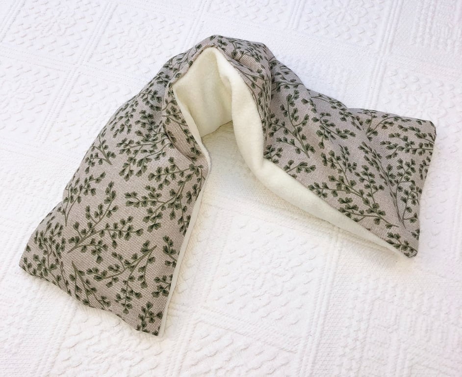 Microwave Wheat Bag Green Leaves design 48cm lavender heat bag 