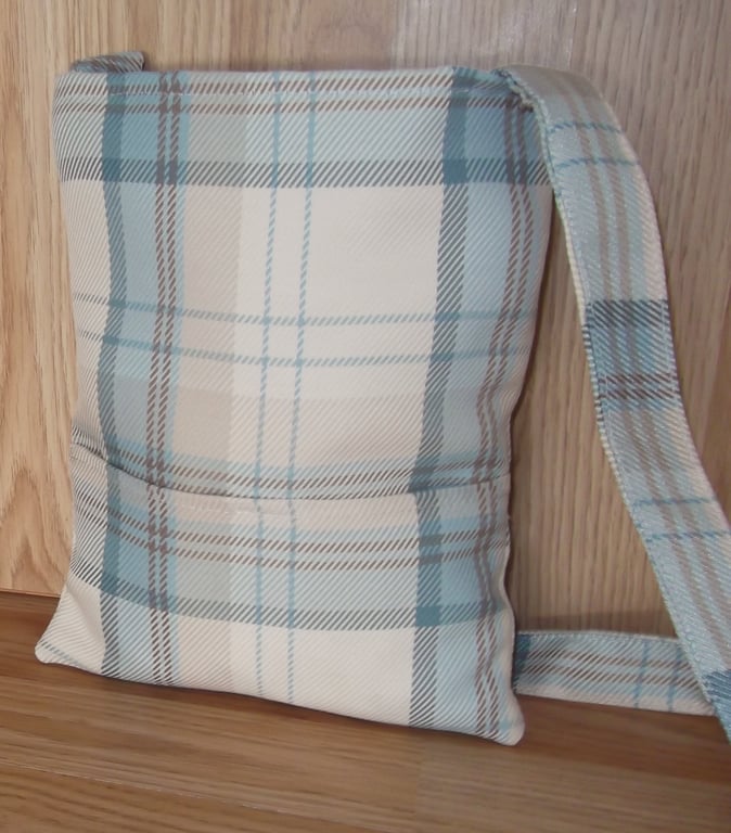 Cross body or shoulder messenger bag Balmoral Tartan check