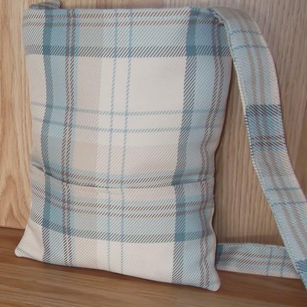 Cross body or shoulder messenger bag Balmoral Tartan check