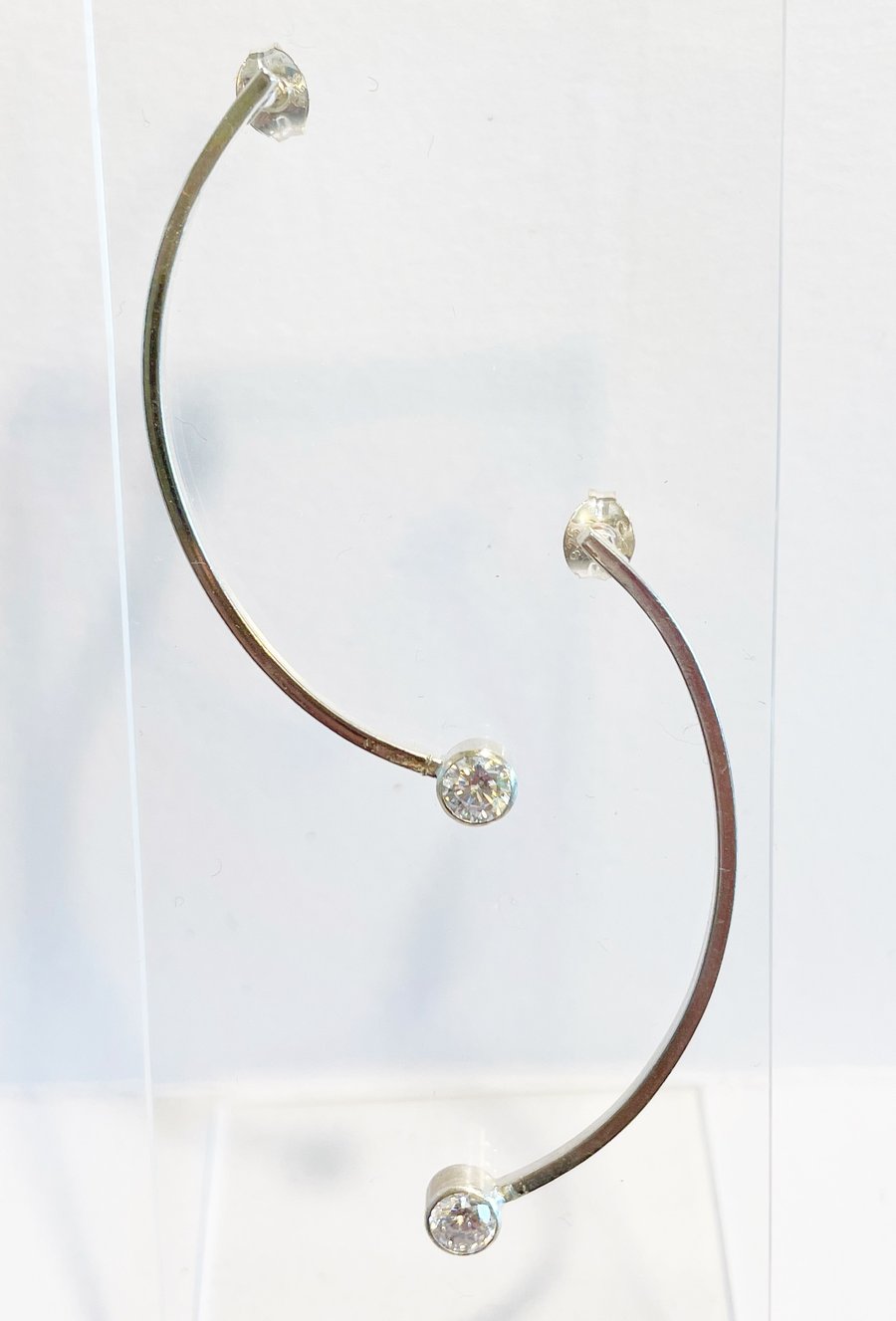 SALE White rose earrings