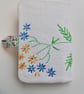 Sewing needle case pink embroidery and Laura Ashley lining reclaimed embroidery - Image 3
