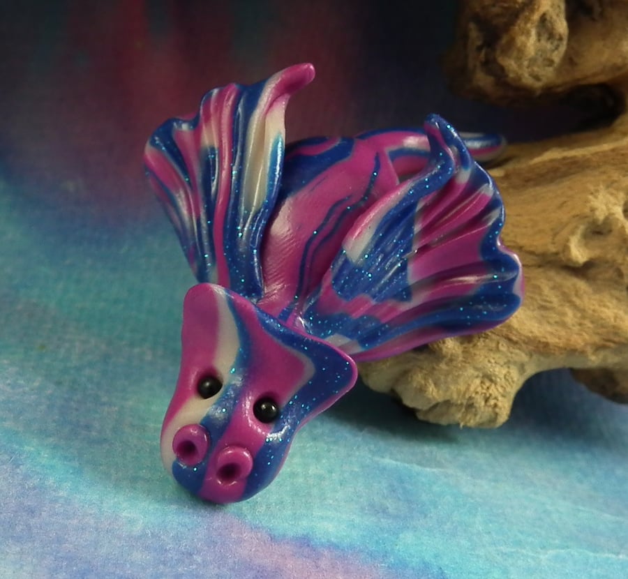 Tiny Elemental Night Dragon 'Cassi' OOAK Sculpt by artist Ann Galvin