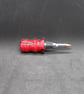 Handcrafted wine bottle stopper with a red and black acrylic top 