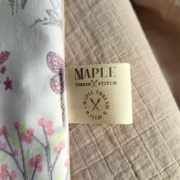 Whimsical Handmade Woodland Design baby quilt blanket