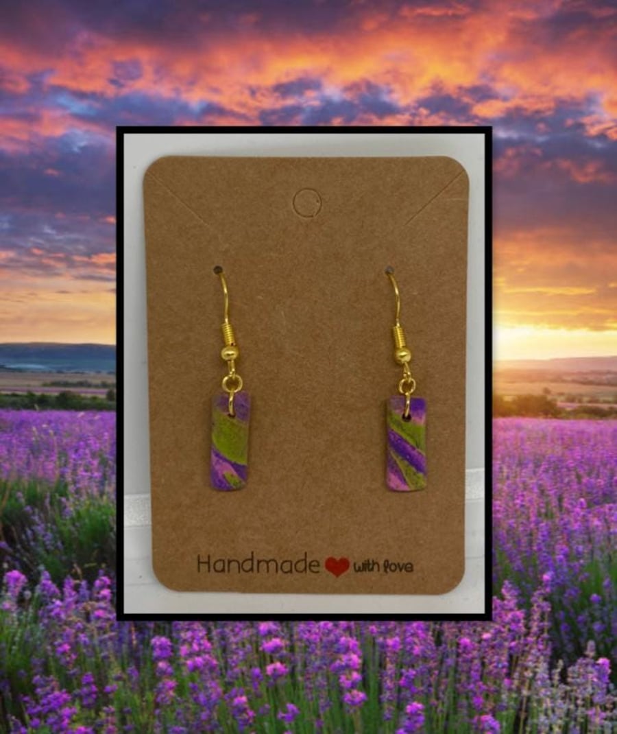 Outlet Lavender fields drop earrings