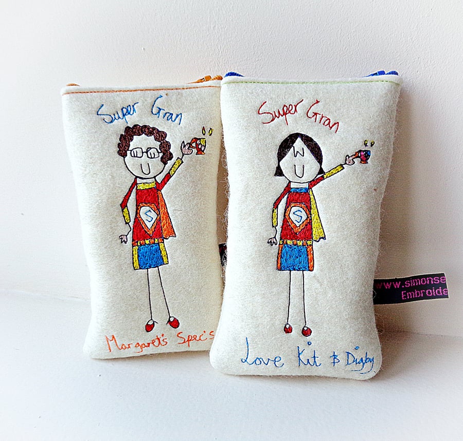 Super Gran Glasses Case, Personalised Grandmother gift