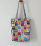 Upcycled Cotton Patchwork Tote Bag