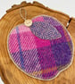 Apple shaped Scottish tweed coaster - Image 1
