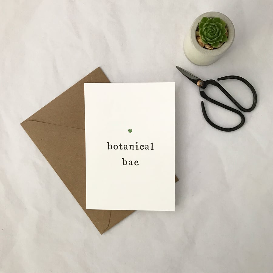 Botanical Bae Valentine's Card