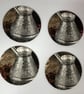 Cezve Turkish Coffee Pot Design Decorated set 4 Wooden Coasters - Image 1
