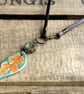 Leather & Ceramic Leaf Necklace - Image 2