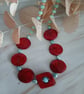 Turquoise and Shell Necklace with Magnetic Clasp, Coastal, statement necklace - Image 3