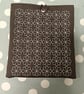 Brown book sleeve with sashiko embroidery detail  - Image 8