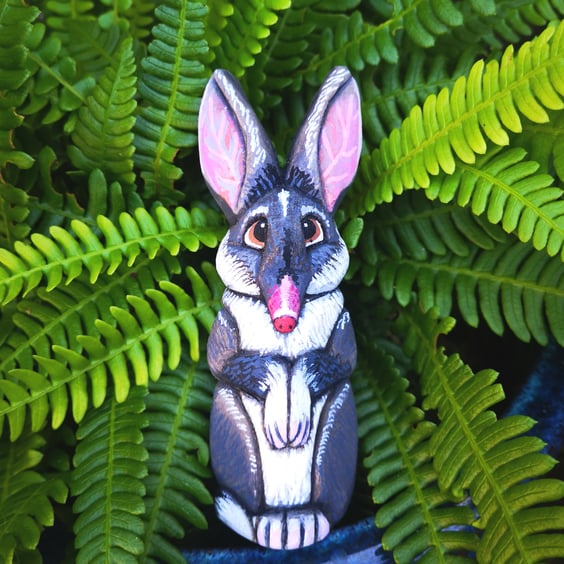 Bilbo the Bilby - Hand-carved and painted wooden animal
