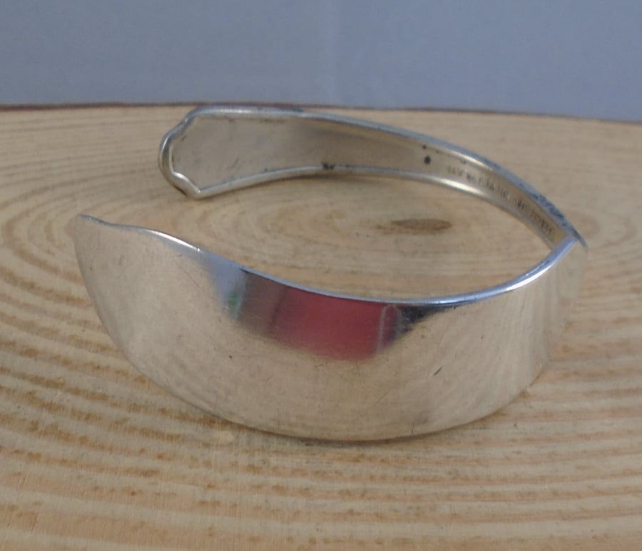 Upcycled Silver Plated Corn Butter Knife Bangle SPBA081906