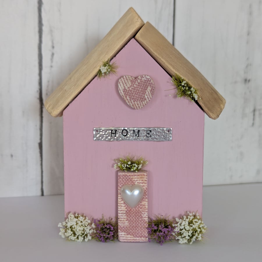 Perfectly Imperfect Handmade Wooden Cottage Decoration 