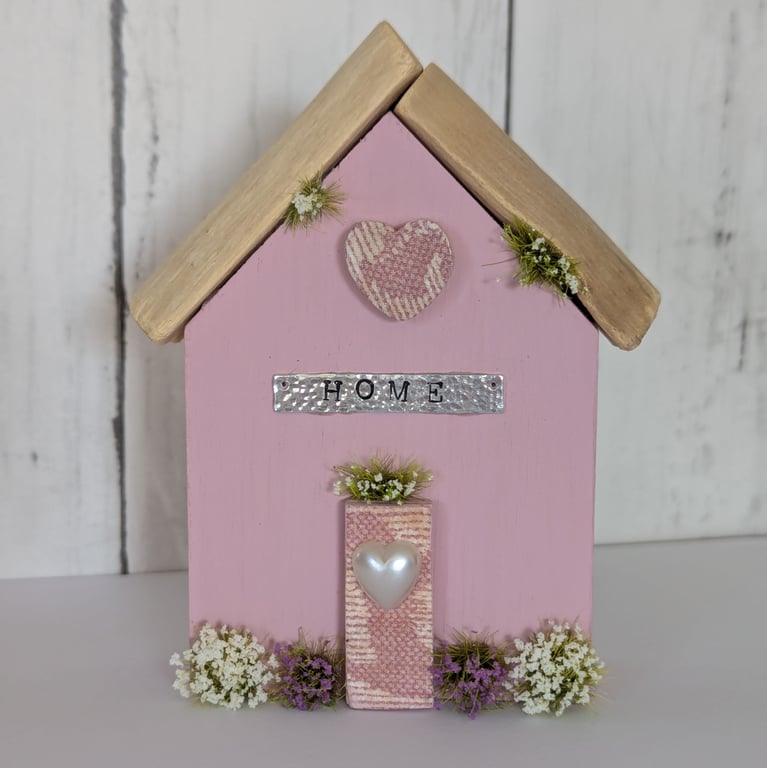 Perfectly Imperfect Handmade Wooden Cottage Decoration 