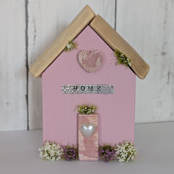 Perfectly Imperfect Handmade Wooden Cottage Decoration 