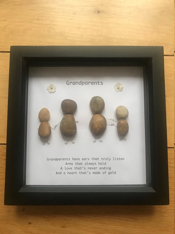 Grandparents Pebble Frame, Grandparents Gift, Xmas Gifts for Grandparents, Grand
