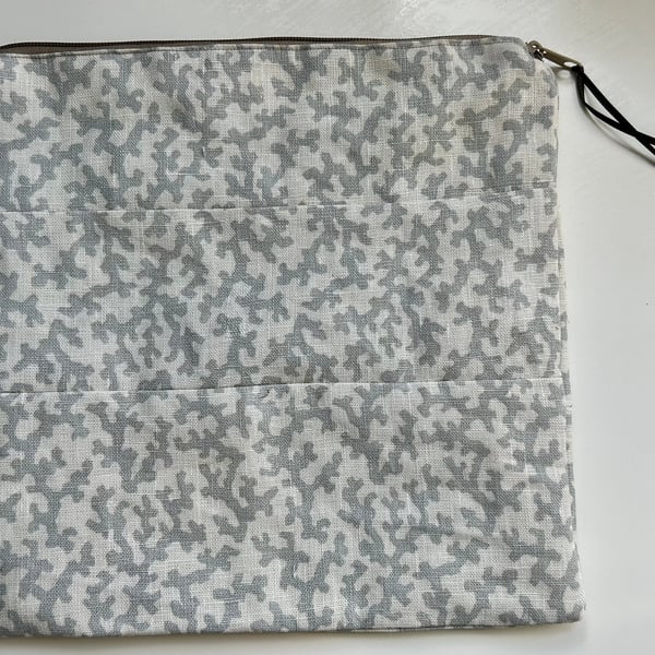 Knitting Project bag, project pouch, zipped pouch, crochet bag