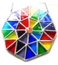 Rainbow Patchwork Octagon Suncatcher Stained Glass Handmade 011 - Image 6
