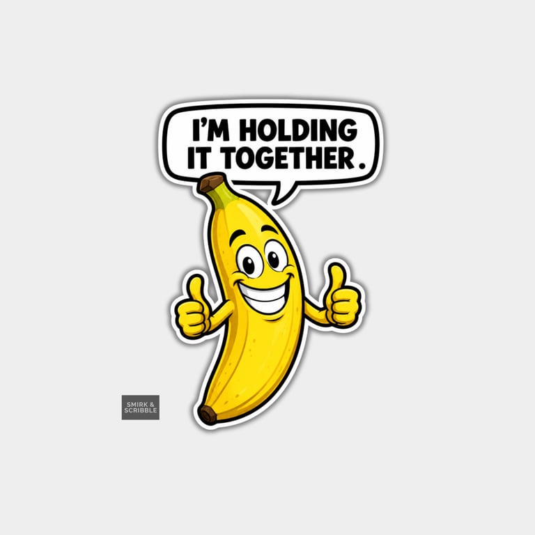Funny Vinyl Die Cut Sticker For Adults - Thumbs Up Banana 