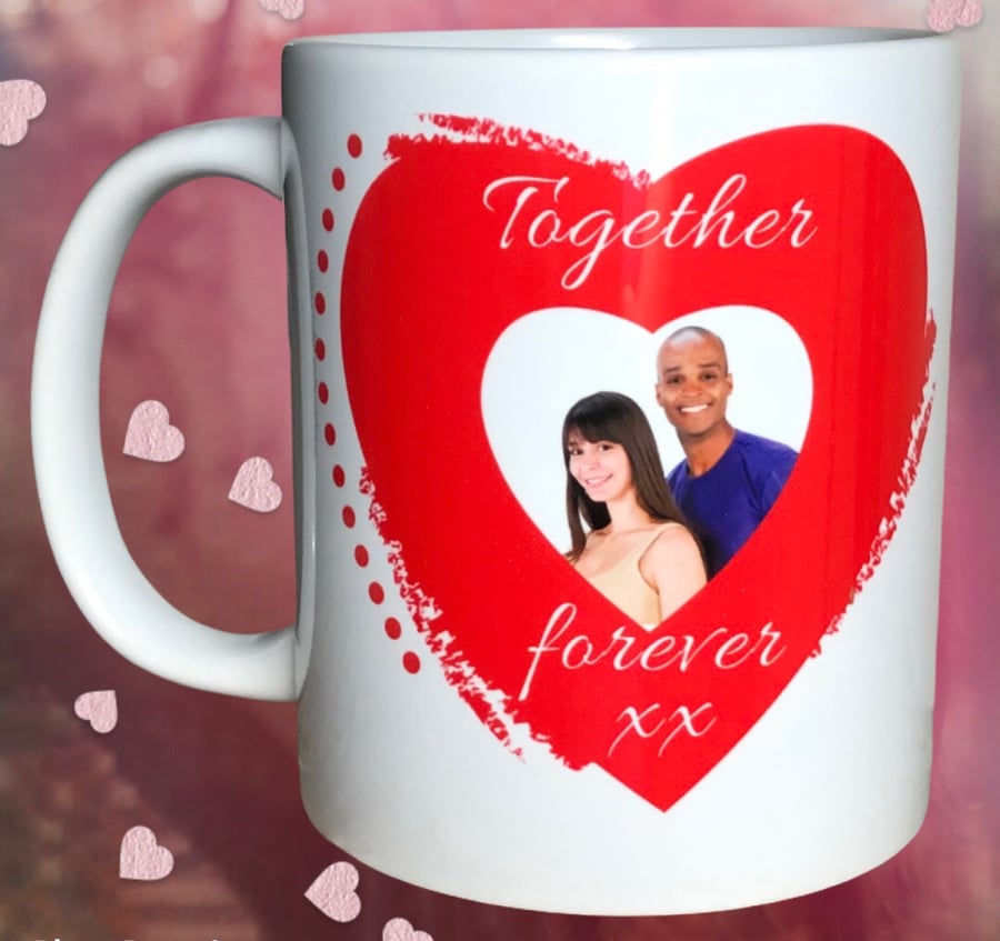 Together forever Personalised Mug. Mugs for Valentine's day or birthday,