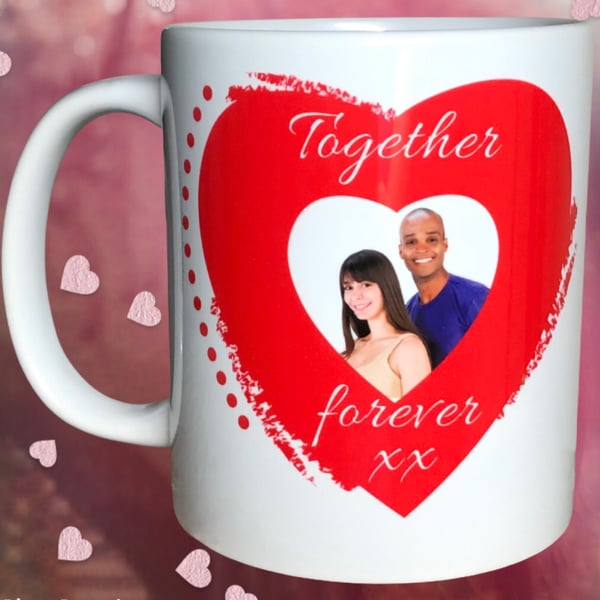 Together forever Personalised Mug. Mugs for Valentine's day or birthday,