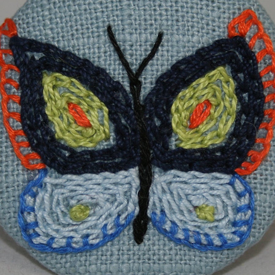 Embroidered Badge - Butterfly