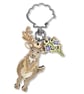 Stag Keyring - Wooden Key Fob with Bluebell - Scottish Highland Wood Key Chain - Image 1