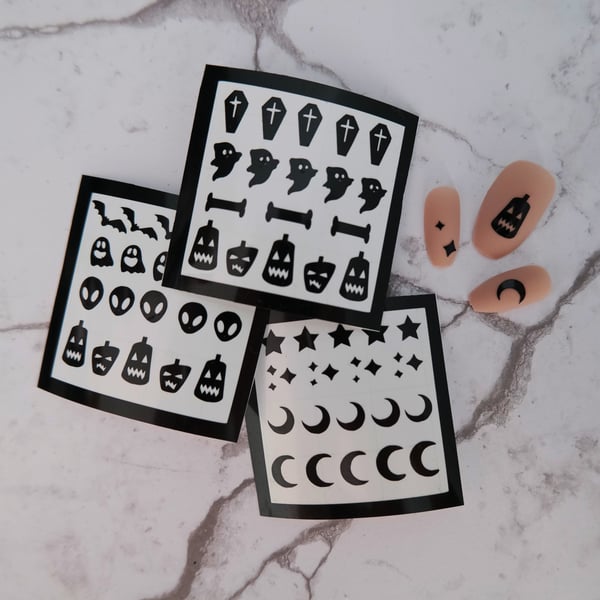 Pack of 6 Halloween Nail Stickers 