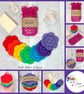 Cotton rainbow scrubbies and soap saver, soap pouch set. Face wipes  Soap sock. - Image 10
