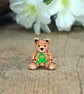 Non-Hodgkin Lymphoma Awareness Bear Pin, Handmade Tiny Teddy Support Badge