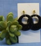 Black Circle Hoop Earrings